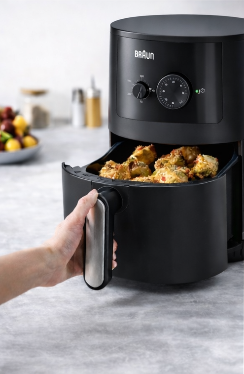 Friggitrice ad Aria Braun 1500W-Cottura Sana e Veloce