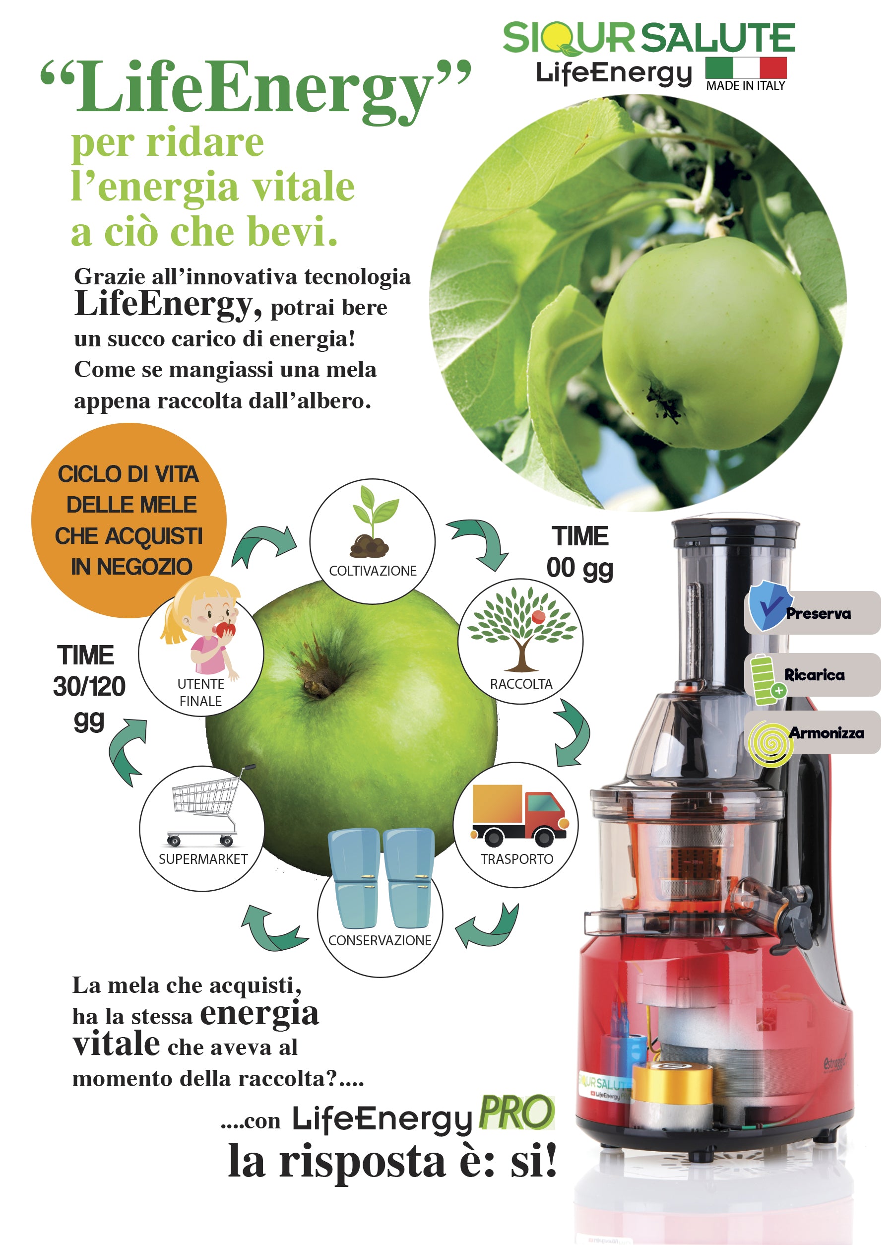 Slow juicer LifeEnergy PRO-9